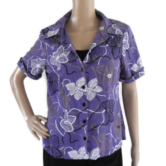 Coral Bay Purple Cami & Blouse - Picture 4 of 7